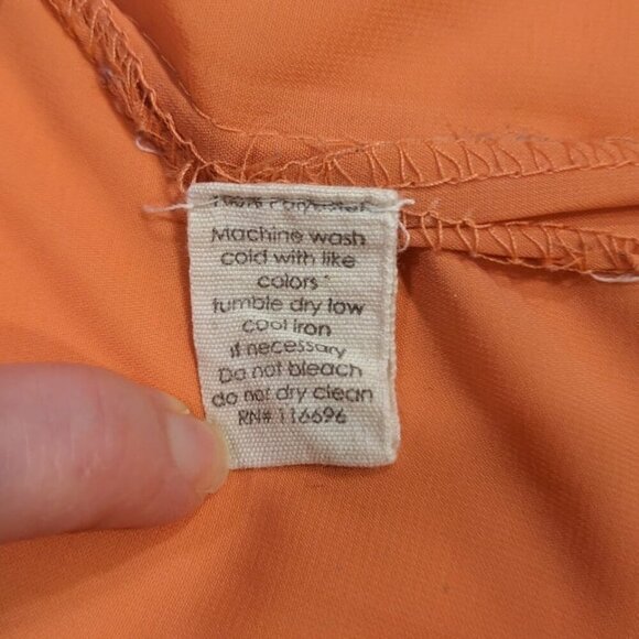 Japna Orange Three Quarter Sleeve Blouse XS - Picture 7 of 7